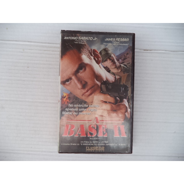 Fita Vhs A BASE 2 original DUBLADO Antonio Sabato Jr James Remar ação