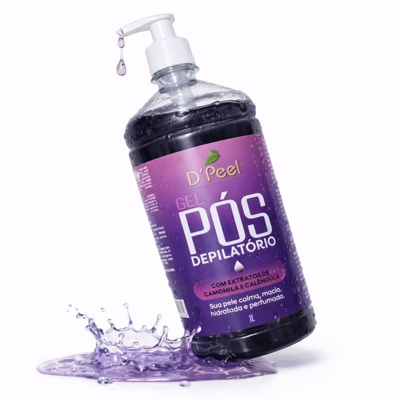 Gel Pós Depilatório D’Peel Calmante Aloe Vera Refrescante Hidratação Corporal Completa 1 LITRO