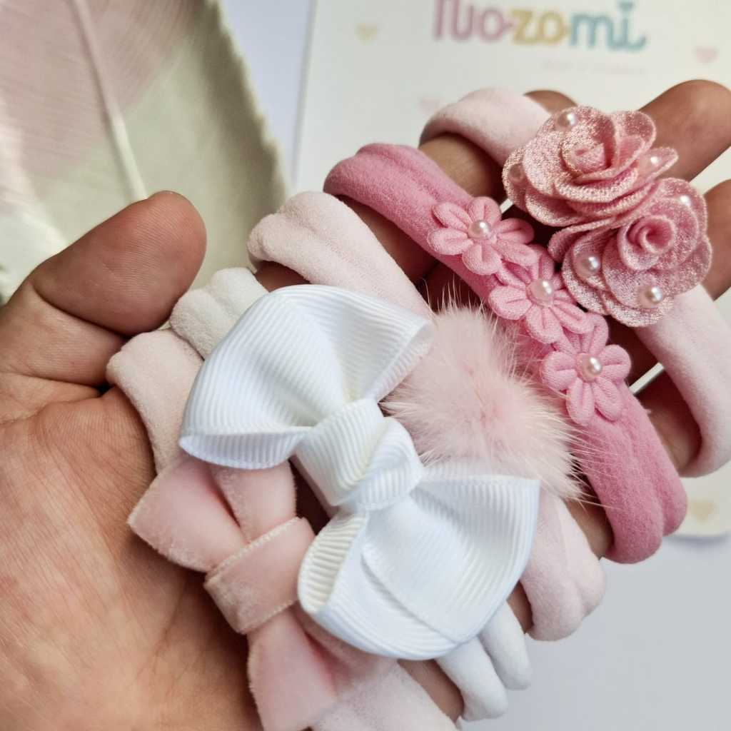 Kit Laços para bebê menina recém nascida - Ideal para a saída maternidade em Oferta na Shopee
