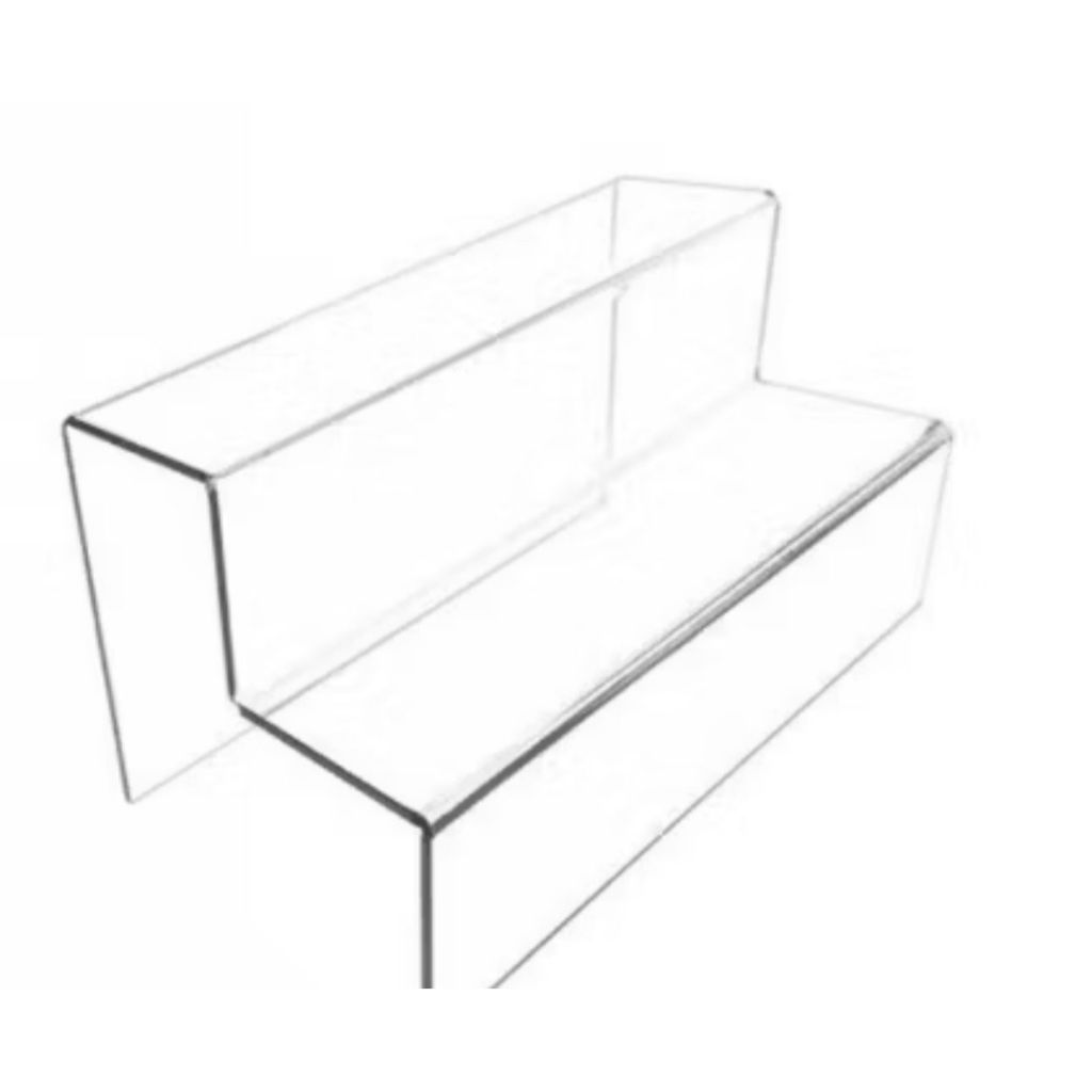 Expositor Escadinha de Acrilico 2 Degraus Plataforma em Oferta na Shopee