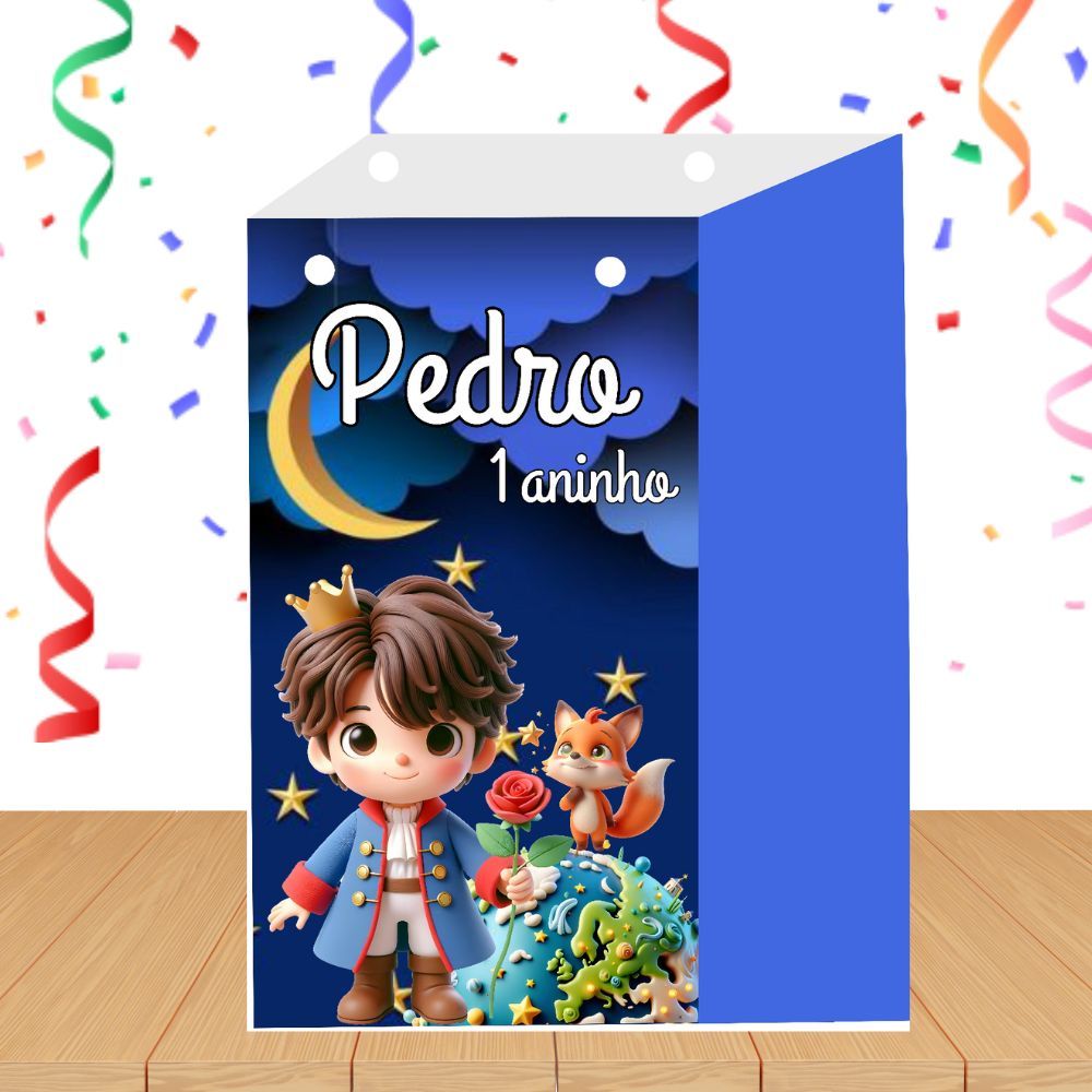 SACOLINHA PERSONALIZADA PEQUENO PRINCIPE - 15 UNIDADES  PAGUE MONTE