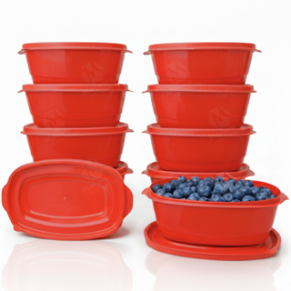 Kit 10 Potes Herméticos 400ml de Plásticos BPA Free Marmitas Armazenamento de Alimentos Para Cozinha em Oferta na Shopee