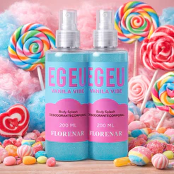 Kit Feminino 2 Body Splash Egeo Vanila com gliter 200Ml