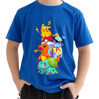 Camiseta infantil Pokemon 100% Algodão 2 ao 14 em Oferta na Shopee