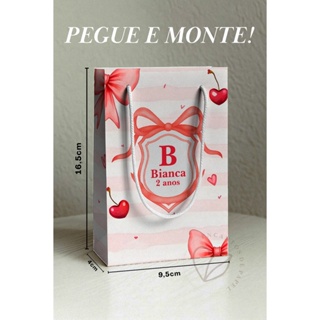 Kit Sacolinha Surpresa Cereja/Cerejinhas | Lembrancinha Infantil | Personalizada | Pegue e Monte em Oferta na Shopee