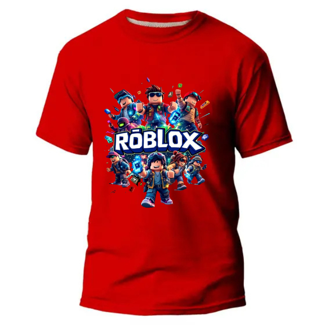 Camiseta Roblox 3 Inspirada – Estampa Colorida, Personagens jogo, Algodão Confortável