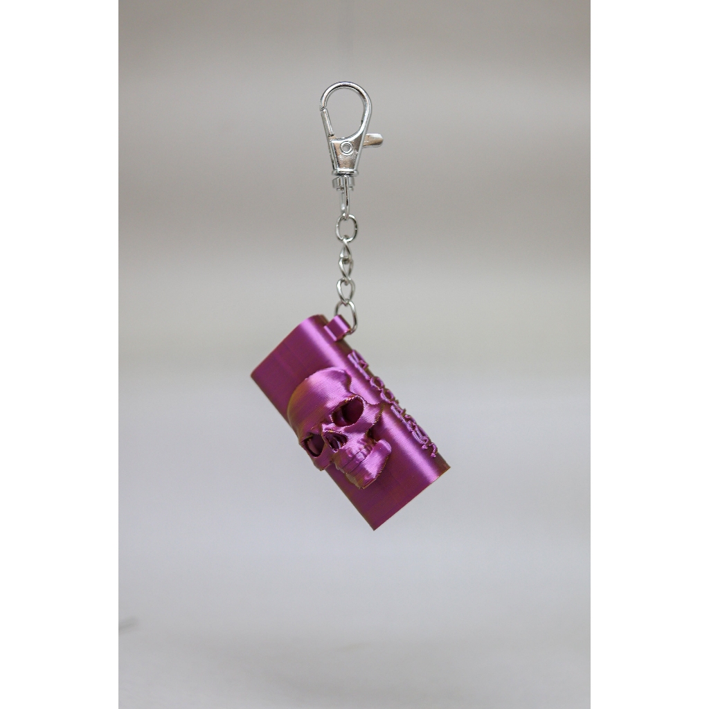 Chaveiro case para isqueiro pequeno Personalizado | porta Bic Caveira | moda alternativa