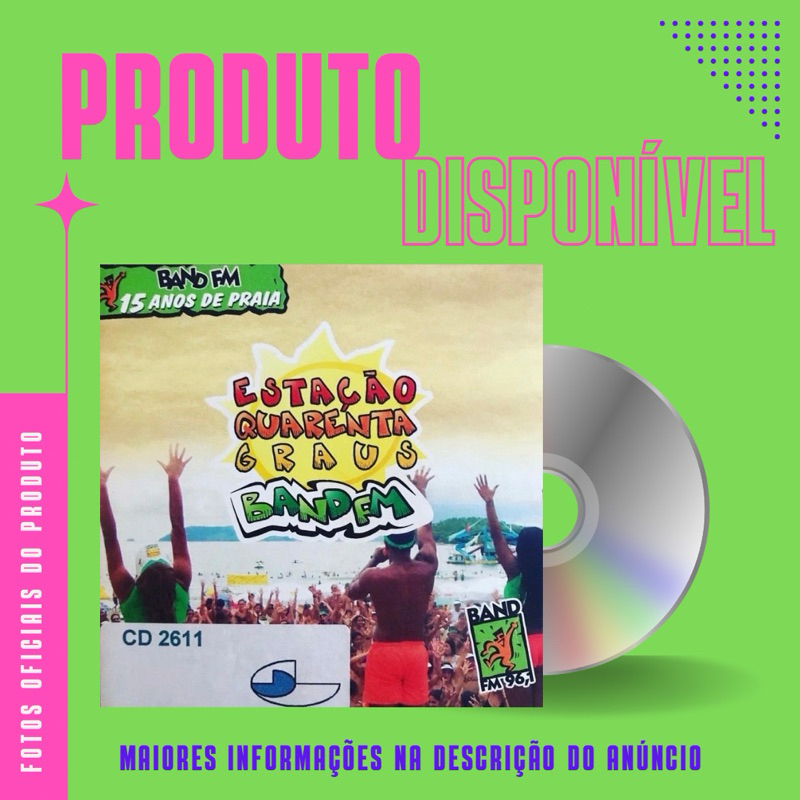 CD ESTAÇÃO QUARENTA GRAUS BAND FM - Falamansa, Harmonia do Samba, Bruno e Marrone, Frank Aguiar *
