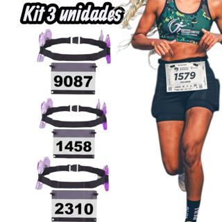 Kit 3 Porta Número de Corrida Ajustável Cinto Elástico para Maratona e Atletismo em Oferta na Shopee