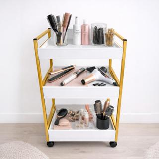 Carrinho Auxiliar Industrial Multiuso Manicure Cabeleireira Nail Designer Salão De Beleza Top Premium em Oferta na Shopee