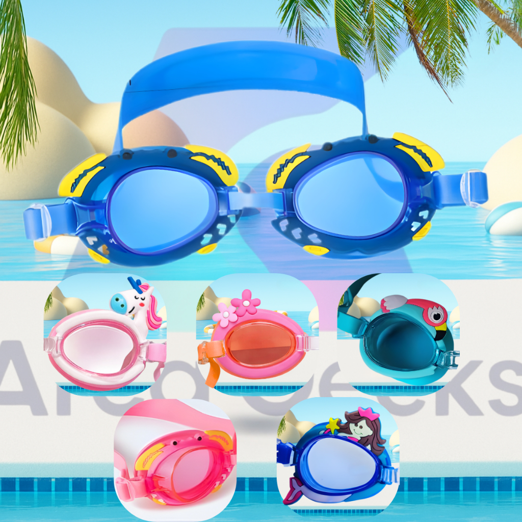 Óculos De Natação Anti-Embaçamento  Protetor De Ouvido Óculos de Mergulho Para Piscina Mar Diversão em Oferta na Shopee