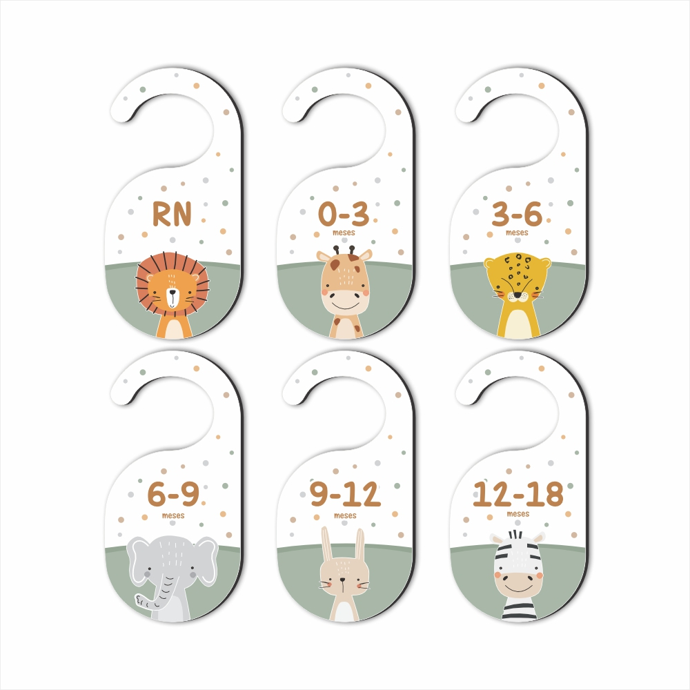 Separador E Organizador De Cabides Para Bebe Infantil - Safari Boho