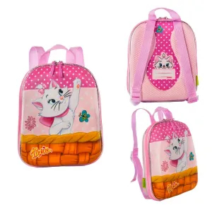 Mochila de Costas Infantil Gatinha Marie Aristogatas Rosa Material Escolar Disney Menina Criança Tamanho P