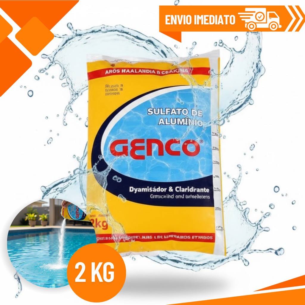 GENCO SULFATO DE ALUMINIO 2KG em Oferta na Shopee