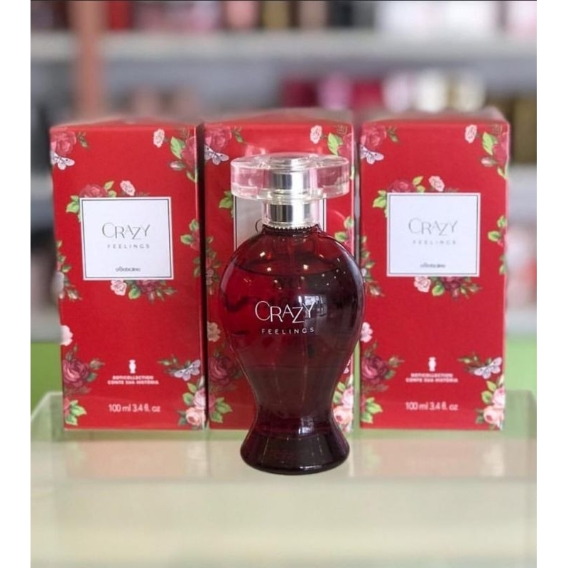 perfume feminino crazy feling 100ml o boticário em Oferta na Shopee