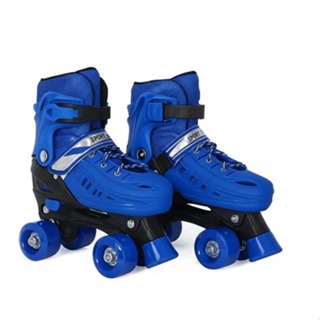Patins Quad 4 Rodas Tamanho Regulável 29 até 40 Rosa, Azul e Preto + Bolsa! em Oferta na Shopee