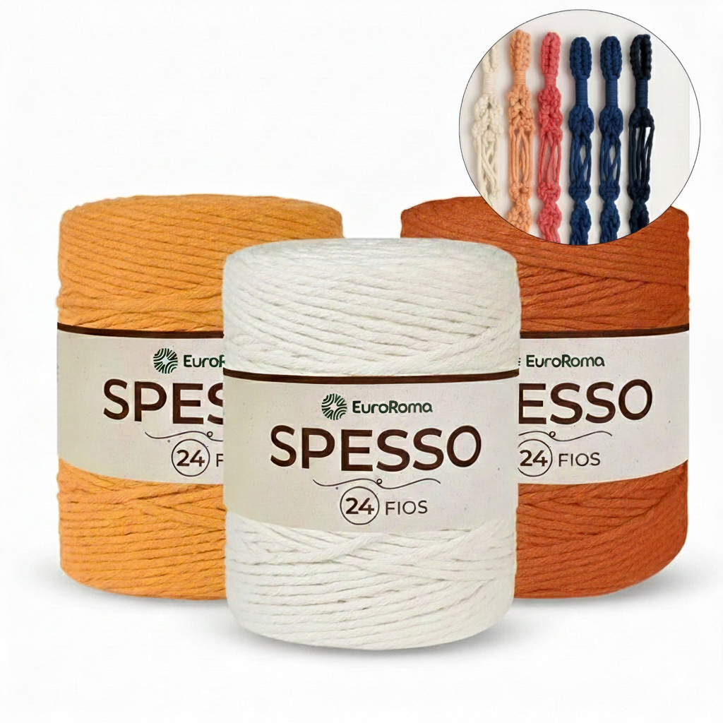 Barbante Spesso Euroroma 24 Fios 1kg Escolha Sua Cor ORIGINAL em Oferta na Shopee