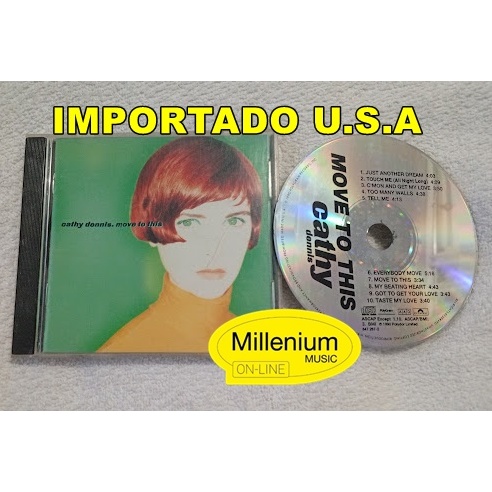 CD Cathy Dennis   Move To This Touch Me (All Night Long) / Tell Me 1990 Raro Importado U.S.A Colecionador Ótimo Estado