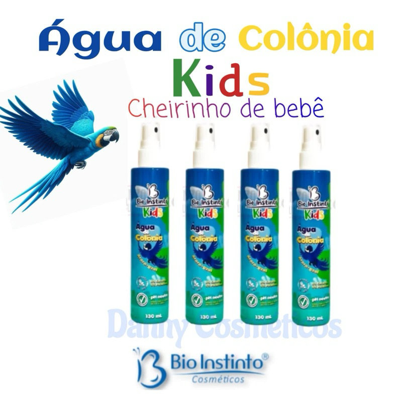 Kit 04 Unid Água de Colônia Infantil Kids 130 ml - Bio Instinto