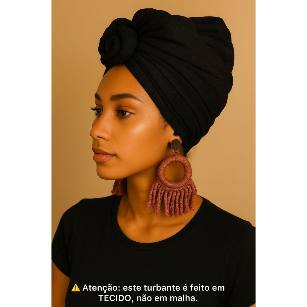 Turbante 3 em 1 - Touca Faixa Turbante Turbante Pronto Turbante Quimioterapia Turbante Lenço Turbante Cabelo Black Torço