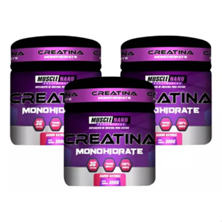 3x Creatina monohidratada 100% Pure 300g hard core (leve 3 pague 2) em Oferta na Shopee