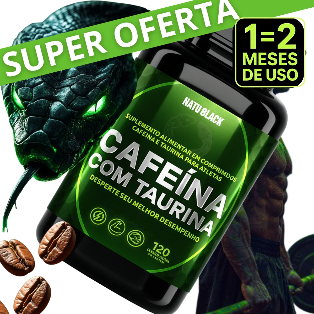 Cafeína com Taurina Pré Treino Termogenico Acelera o Metabolismo Energia Foco Desempenho Físico