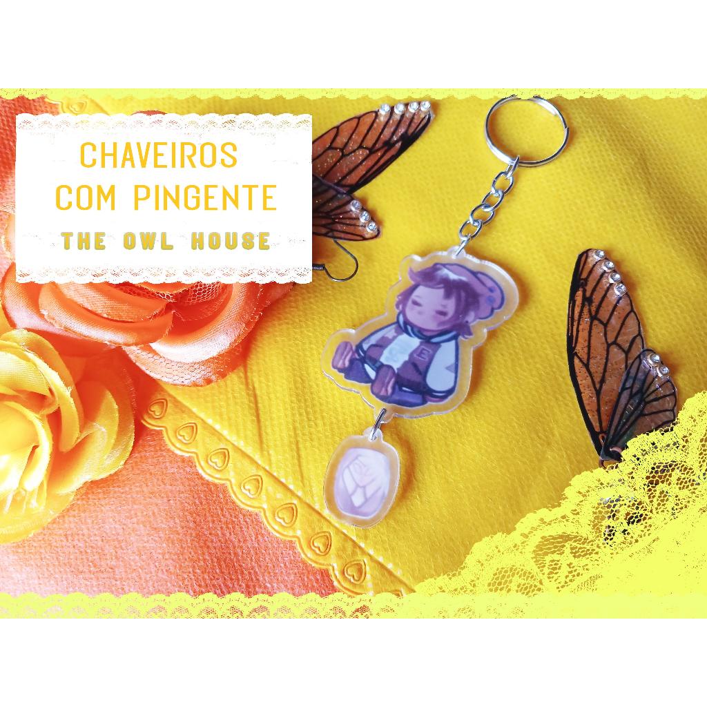Chaveiro Acrílico Luz The Owl House com Pingente A Casa da Coruja