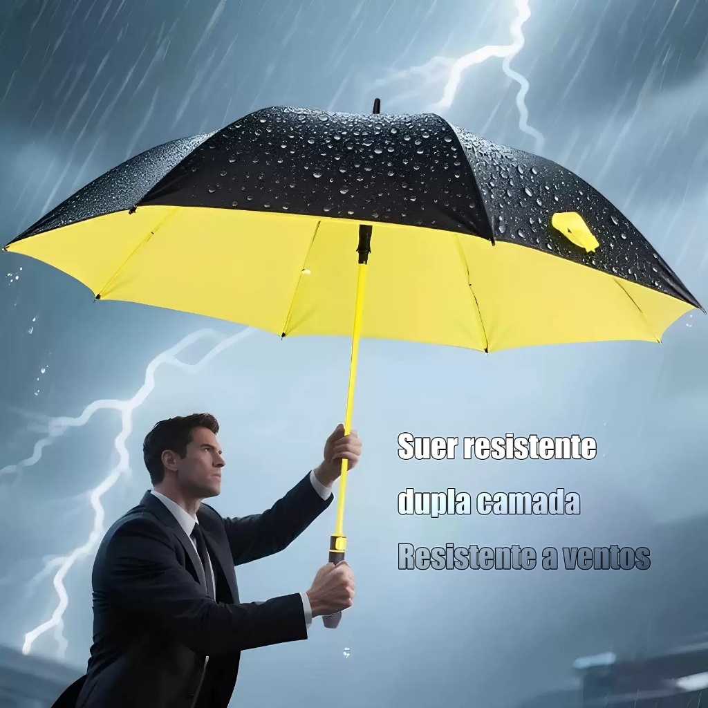 Guarda-Chuva Automático com Proteção UV - Resistente ao Vento, Ideal para Praia e Piscina em Oferta na Shopee