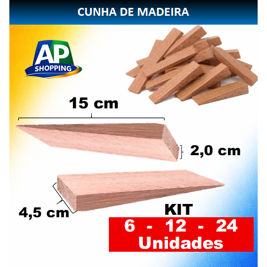Kit Cunha de Madeira para Enxadas, Enxadão, Foice 8cm x 4cm x 2cm Ferramentas em geral. em Oferta na Shopee