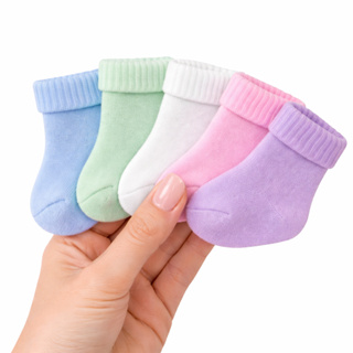 Kit Pares Meias Lisa Calcanhar Bebê Recém Nascido RN 0 a 10 Meses Enxoval Saída Maternidade em Oferta na Shopee