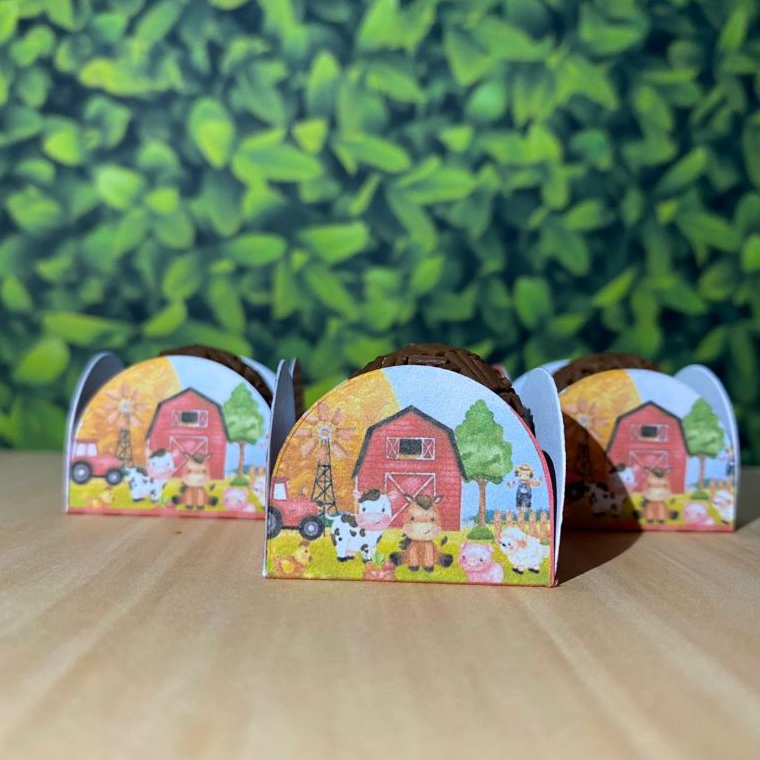 50 forminhas personalizadas 4 pétalas de doce brigadeiro festa aniversário Fazendinha - TEMOS TODOS OS TEMAS em Oferta na Shopee