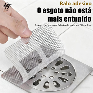 Kit 10-50 Pçs Tela para Ralo Descartavel Anti Odor e Insetos Protecao Dupla Tamanhos 10 x10cm