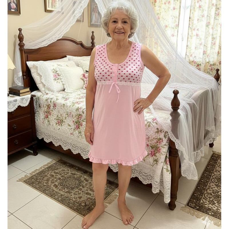 CAMISOLA PARA SENHORAS, PIJAMA E VESTIDO PARA VOVÓ,  PÓS-CIRURGICO PREMIUM