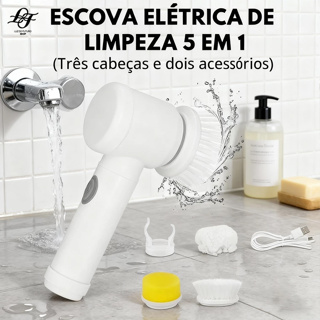 Escova de Limpeza Elétrica 5 em 1: A Solução Completa para Cozinha, Banheiro e Sapatos em Oferta na Shopee