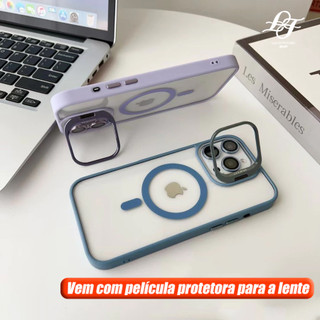 Capa Acrílico mate magnético para magsafe caso de carga sem fio para lina de iphone 11/12/13/14/15/16pro max/17