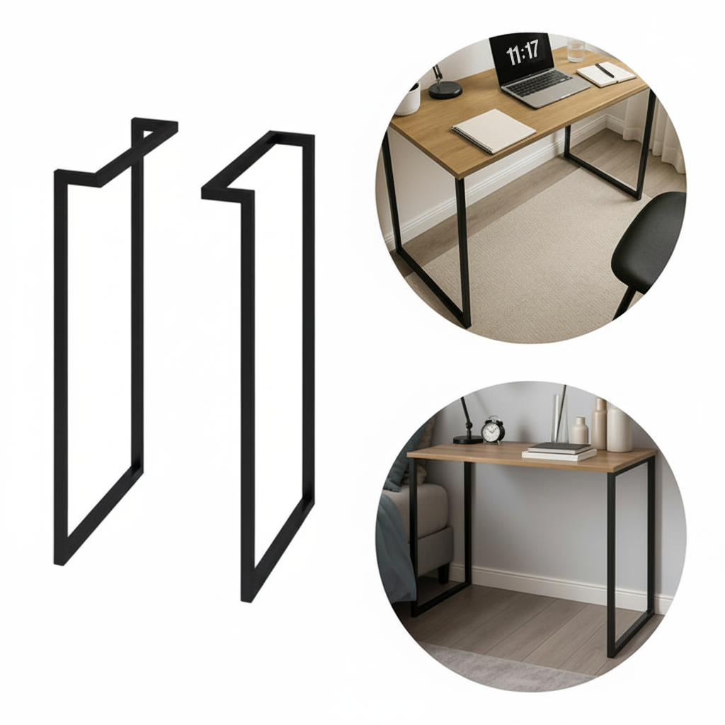 kit 2 Pés para escrivaninha base mesa industrial