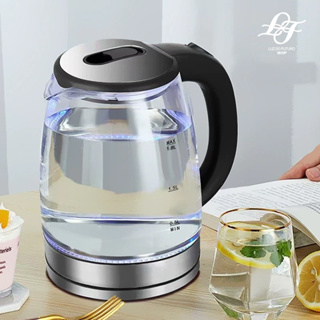 Chaleira elétrica de vidro, 1,8L, 127V/220V, água fervente rápida com tampa, desligamento automático. em Oferta na Shopee