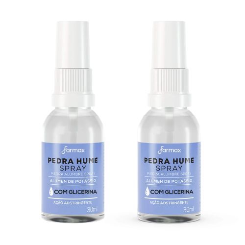 Pedra Hume Spray com Glicerina Farmax 30ml - Kit c/02 unds