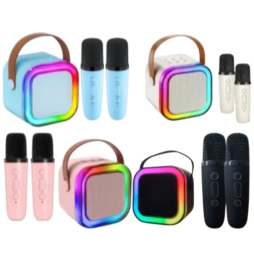 K12 Caixa De Som Com Microfones Bluetooth Karaokê Brincadeiras em Família em Oferta na Shopee