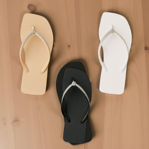 Rasteirinha Feminina Tira Com Brilho PVC Expandido Confortável e Antiderrapante para o Verão . em Oferta na Shopee