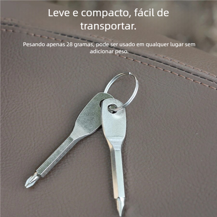 EDC Chaveiro Camping: Ferramenta Chave Fenda Philips Portátil de Bolso