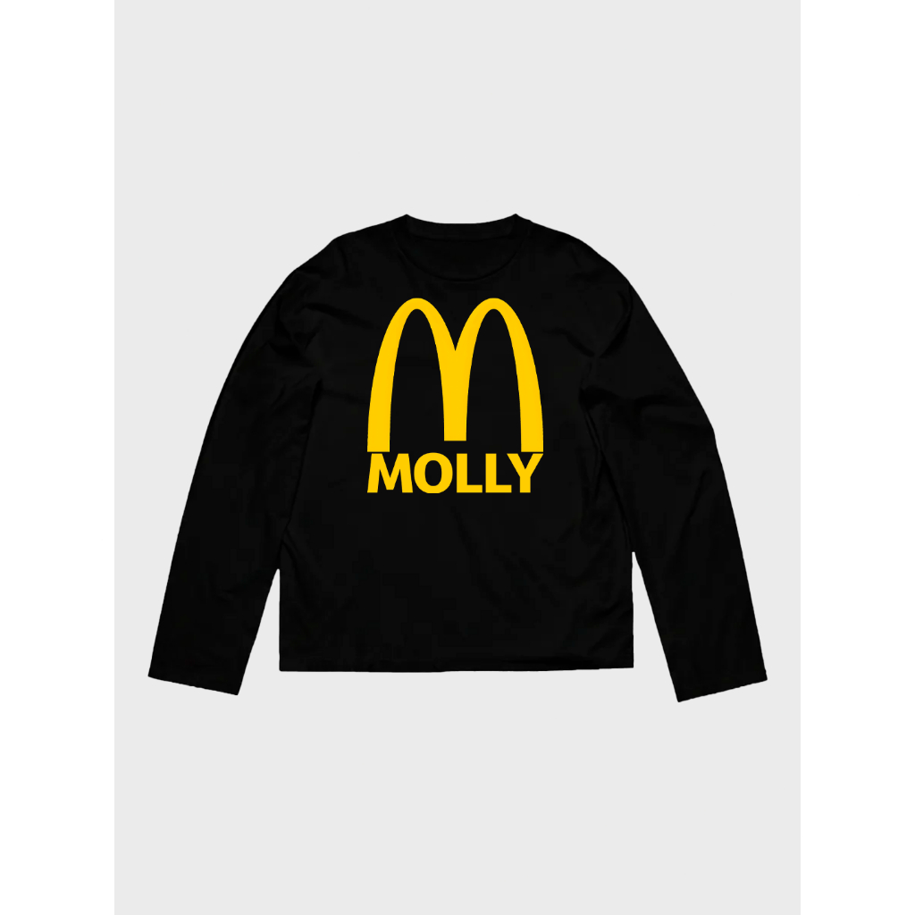 Camiseta Manga Longa Molly 100% Algodão Streetwear