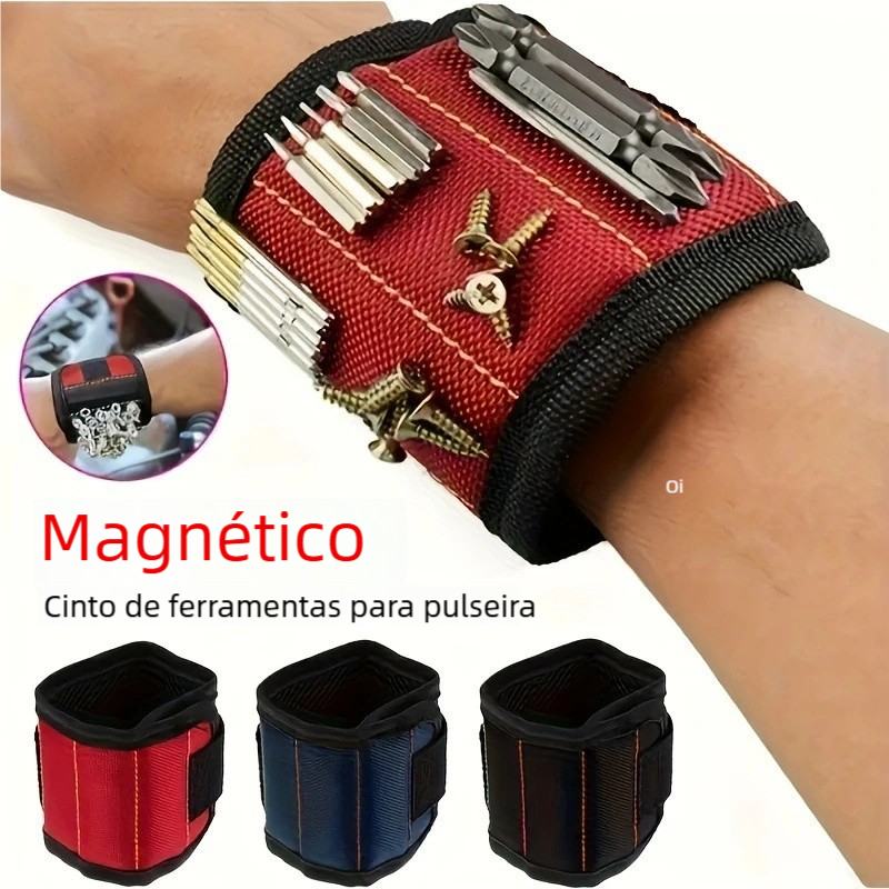 Pulseira Ferramentas Magnética 1 Peça – Suporte Brocas, Parafusos, DIY Faz-Tudo em Oferta na Shopee