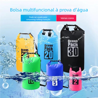 Bolsa Mochila Waterproof para Caiaque/Natação - 2L/5L/10L/20L, Resistente a Pressão Hídrica em Oferta na Shopee