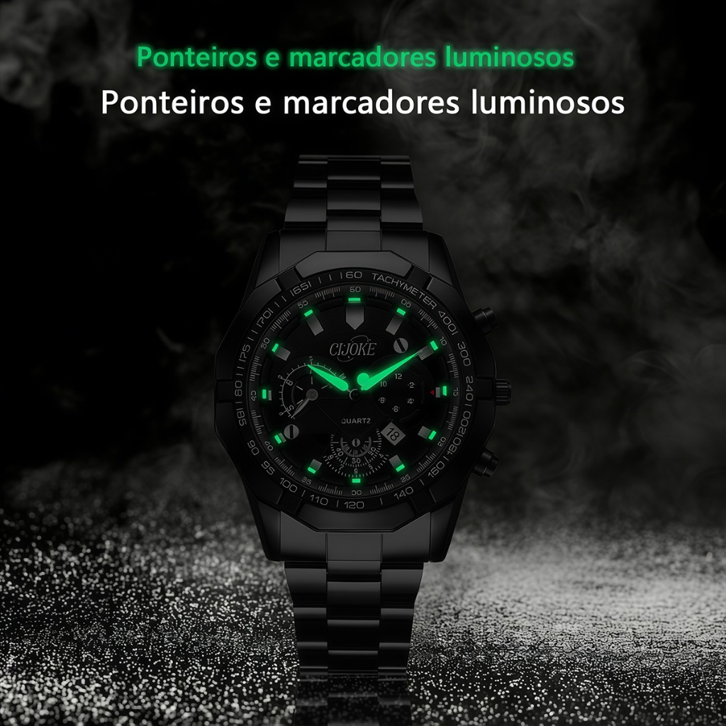 Relógio Masculino Quartzo à Prova d'Água 30m Design Minimalista para Negócios, Esporte e Dia a Dia