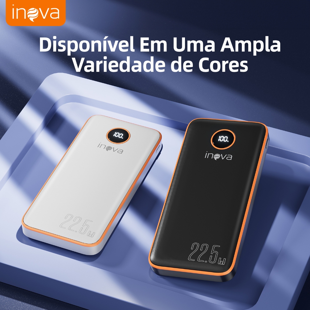 INOVA 10000 mah Carregador Portátil Power Bank 20000mAh vem com cabo carregamento