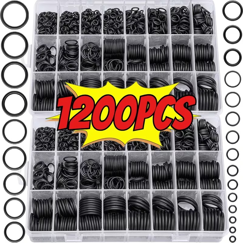 1200 Peças Anel De Vedação Junta De Borracha O-ring Estojo Diversos Sortido Com Caixa Kit Anéis De Vedação Para Torneira em Oferta na Shopee