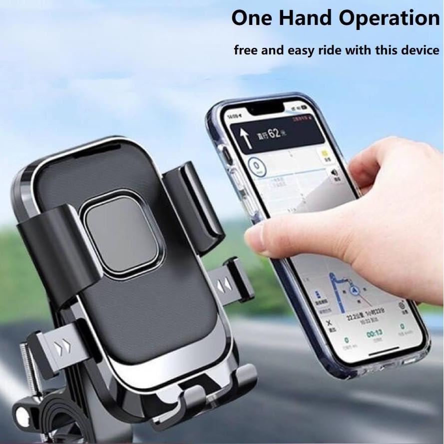 Suporte Giratório À Prova de Choque para Telefone Bicicleta Motocicleta Travamento Rápido