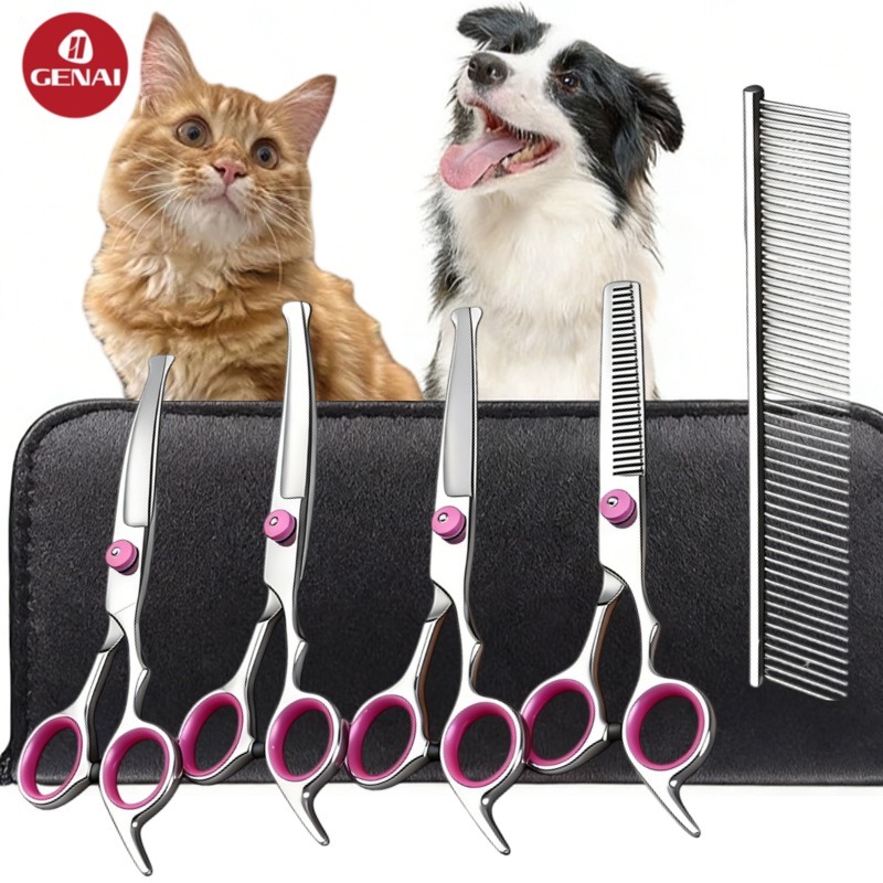 Kit De Tesouras Profissionais 7 Em 1 Para Cães E Gatos-Cabeleireiro Barbeiro Animais De Estimação em Oferta na Shopee