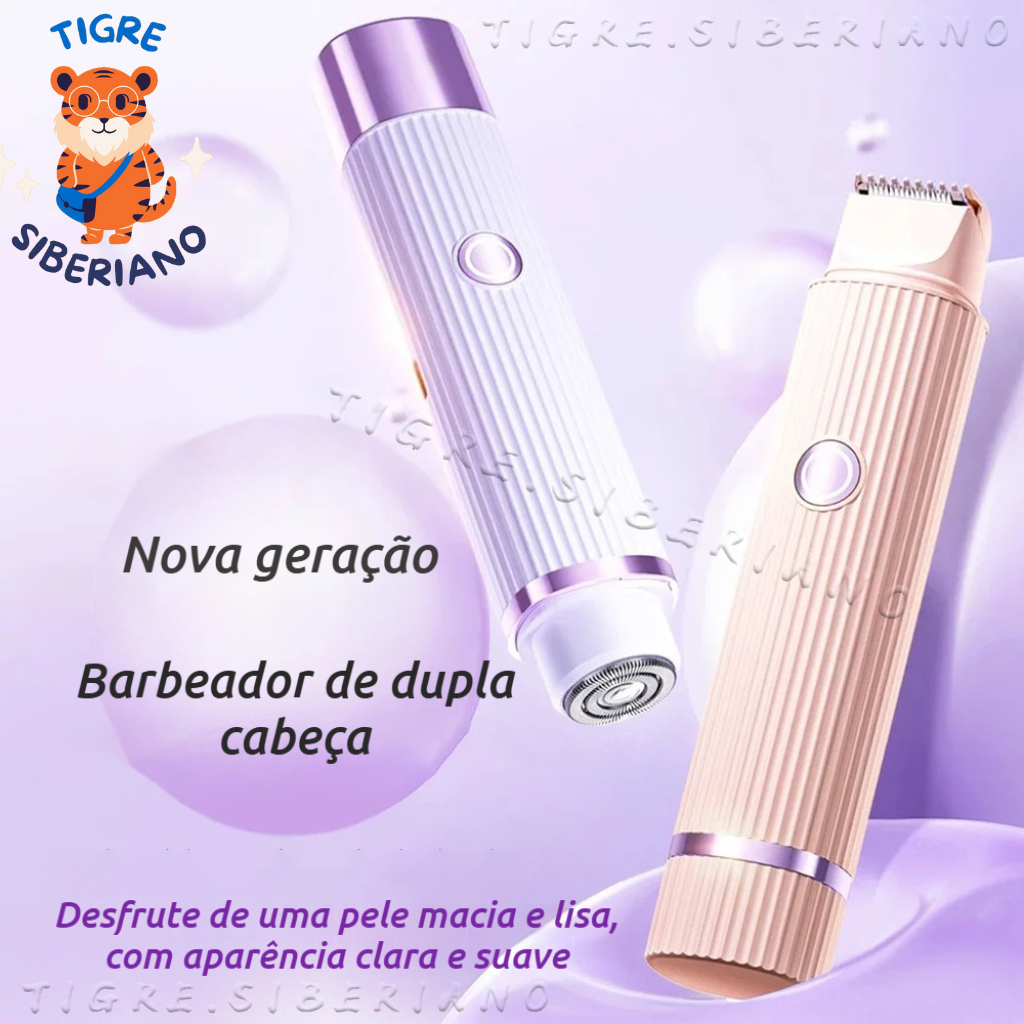 Depilador Eletrico Feminino Recarregável Removedor De Pelos Navalha Dupla em Oferta na Shopee